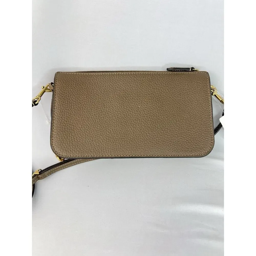 NWT Coach Bella Small Leather Crossbody Bag - Dark Stone (CR970) turnlock